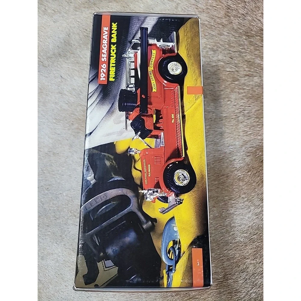 ERTL 1926 Seagrave John Deere Fire Truck Diecast Metal Coin Bank New